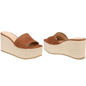 Veronica Beard Gable Espadrille Platform Wedge Sandal Natural size 8M